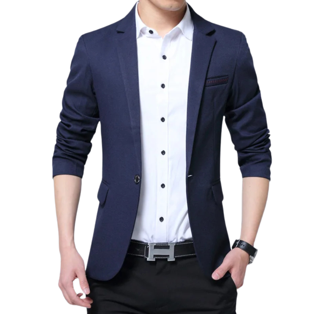 Blazer Masculino Marcanzzi Carlsen MZ054 com corte elegante e tecido durável. Versatilidade e estilo para o homem moderno em todas as situações.