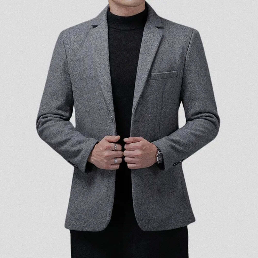 Blazer Masculino Slim Herrera Marcanzzi MZ061: ajuste impecável, visual moderno, materiais de alta qualidade, ideal para negócios e eventos sociais.