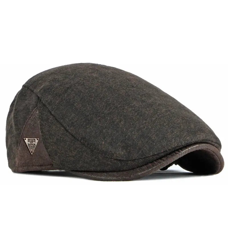 Boina Masculina Cabbie Retrô Marcanzzi MZ274 em algodão e poliéster, estilo clássico com ajuste confortável e acabamento elegante.