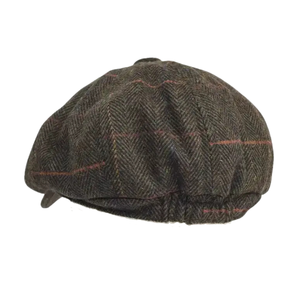 Boina Masculina de Lã Classic Marcanzzi MZ272 em lã e poliéster, estilo britânico, ajuste confortável e cores cinza, azul e marrom.