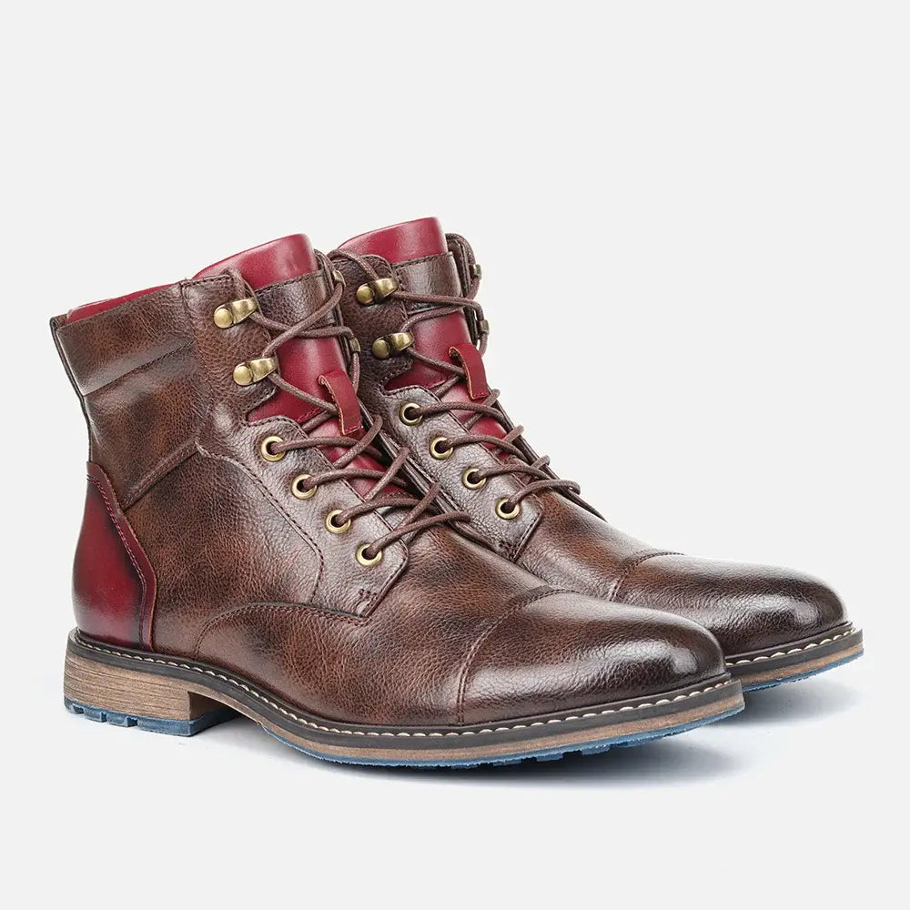 Bota Masculina de Couro Marcanzzi MZ284: durável, estilosa e confortável. Couro premium, solado emborrachado, design moderno. Ideal para uso urbano e aventuras.