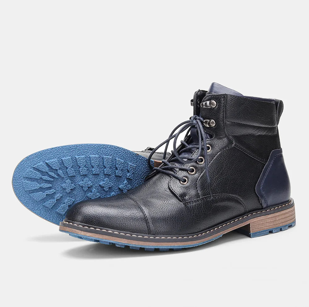 Bota Masculina de Couro Marcanzzi MZ284: durável, estilosa e confortável. Couro premium, solado emborrachado, design moderno. Ideal para uso urbano e aventuras.