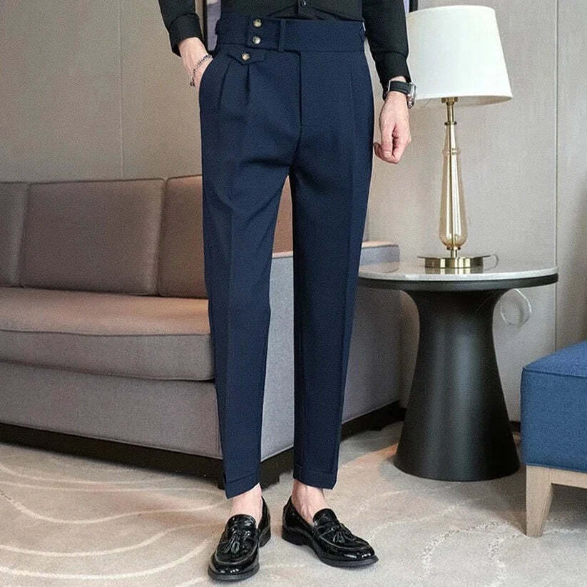 Calça de Alfaiataria Masculina Marcanzzi MZ253 confeccionada em materiais de alta qualidade, com corte clássico, caimento impecável e estilo refinado.