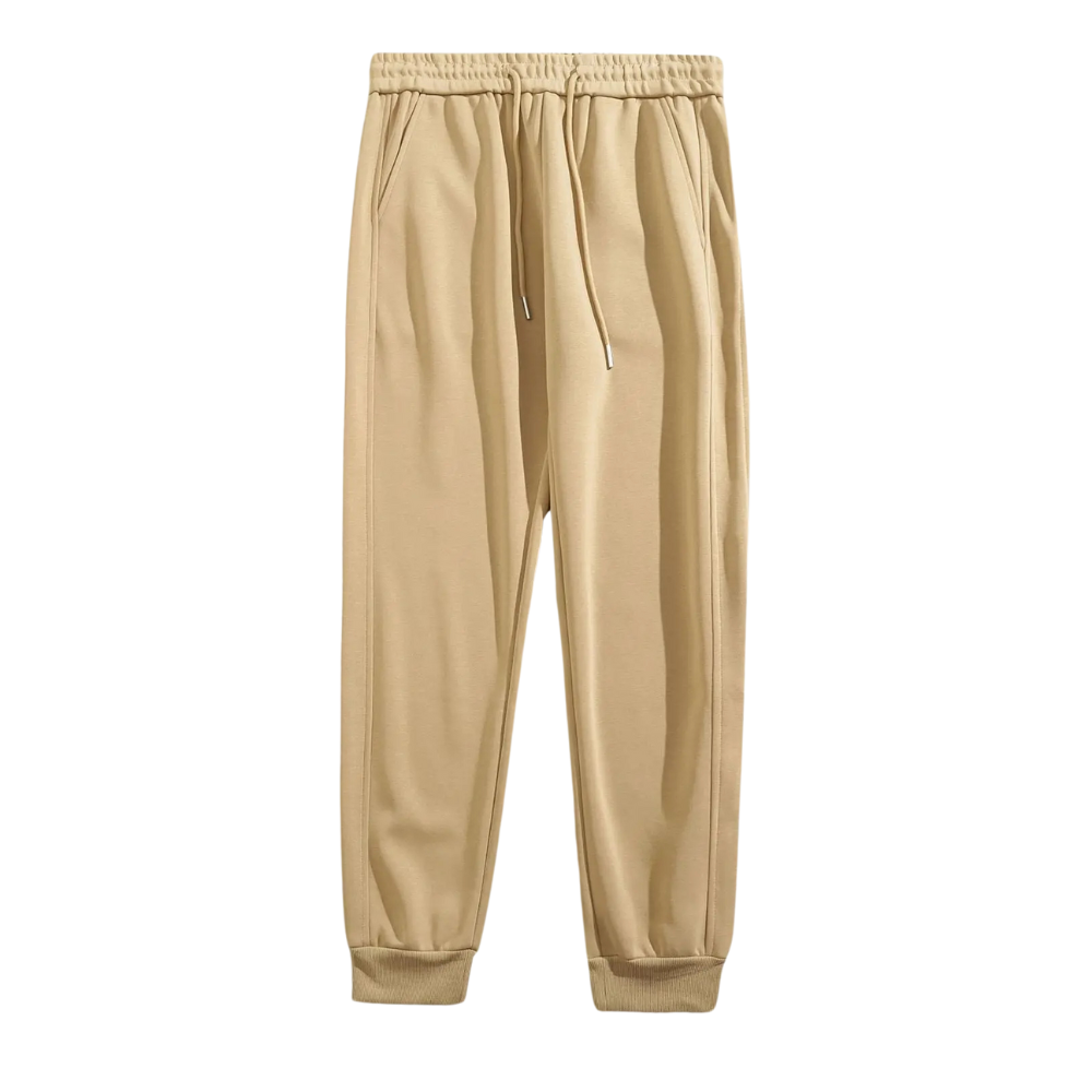 Calça Moletom Jogger Masculina Marcanzzi MZ311 feita em algodão premium, com elástico na cintura e tornozelos para caimento confortável e moderno.