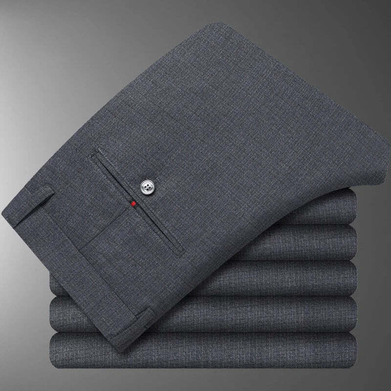 Calça Social Executiva Masculina Marcanzzi MZ008: design clássico, caimento elegante, ideal para ambientes corporativos, feita com materiais premium.