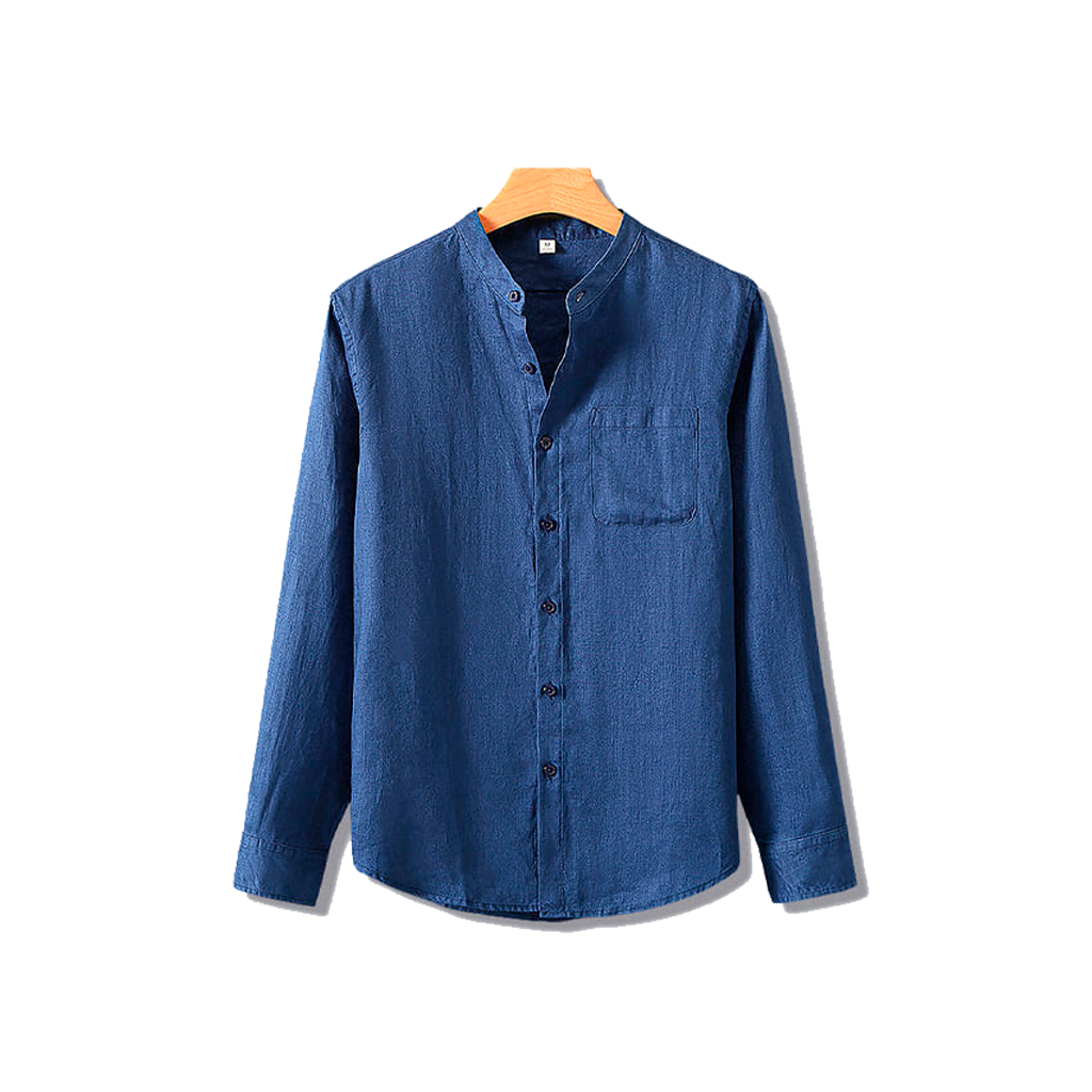 Camisa de Linho Marcanzzi Provence MZ565 confeccionada em linho premium, com toque suave e design elegante inspirado no estilo mediterrâneo.