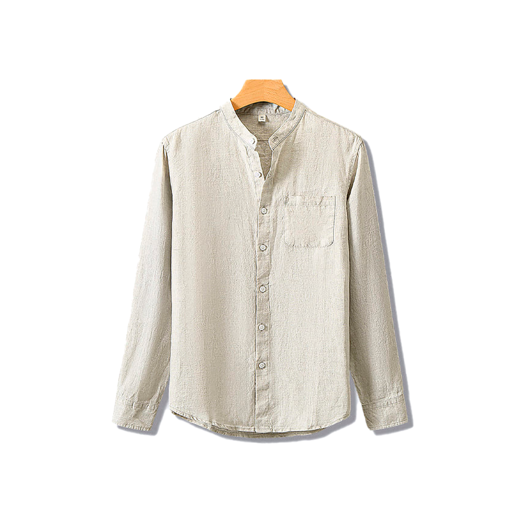 Camisa de Linho Marcanzzi Provence MZ565 confeccionada em linho premium, com toque suave e design elegante inspirado no estilo mediterrâneo.