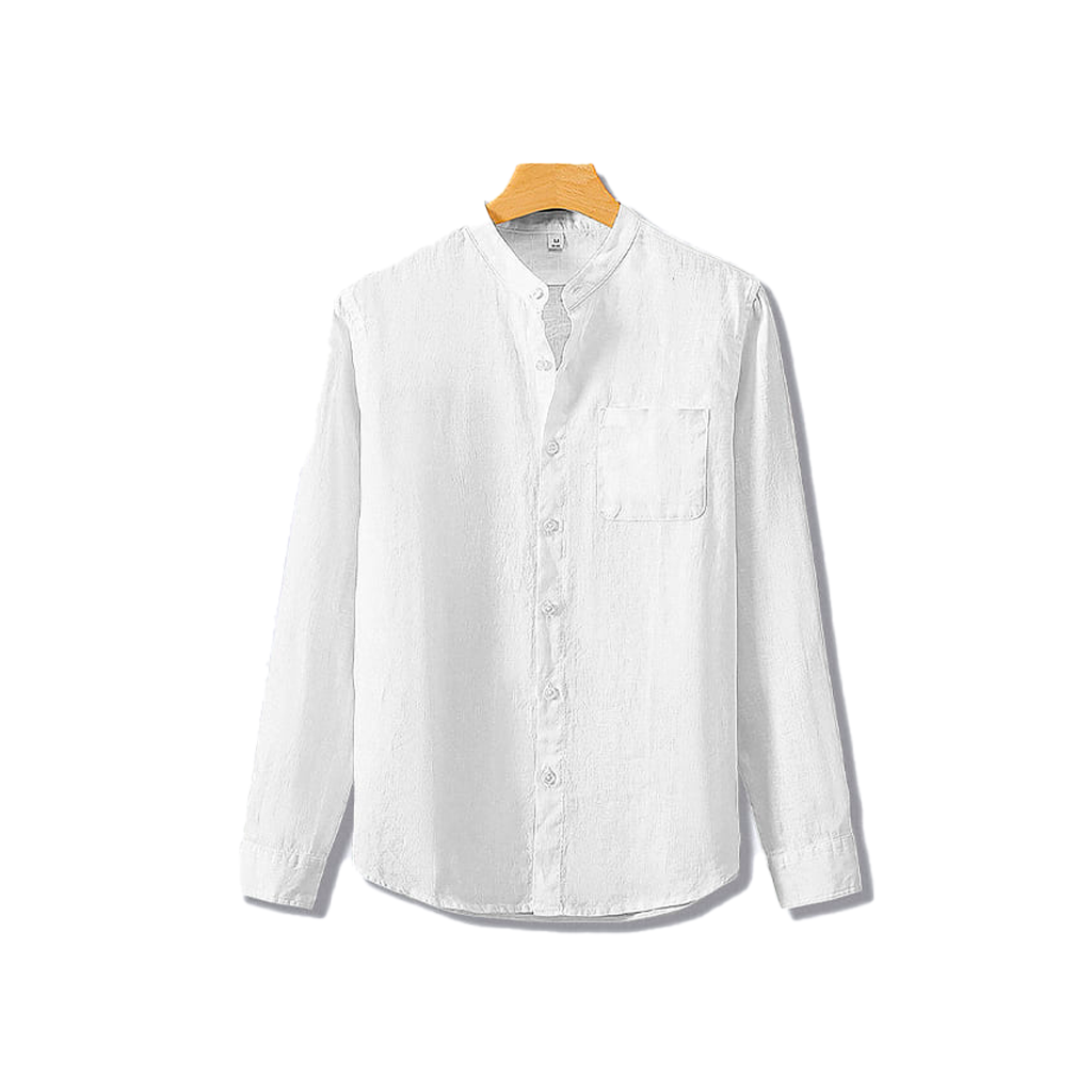 Camisa de Linho Marcanzzi Provence MZ565 confeccionada em linho premium, com toque suave e design elegante inspirado no estilo mediterrâneo.