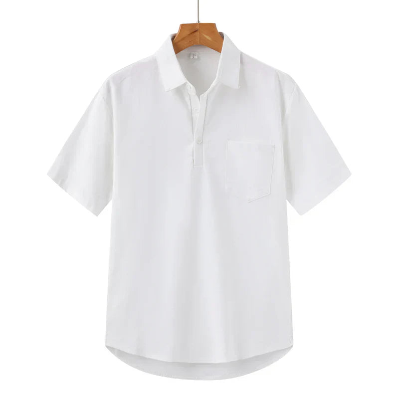 Camisa de Linho Masculina Marcanzzi Medelín MZ794 feita em linho de alta qualidade, respirável e leve, com caimento refinado e estilo sofisticado.