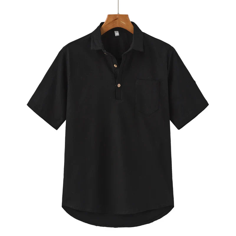 Camisa de Linho Masculina Marcanzzi Medelín MZ794 feita em linho de alta qualidade, respirável e leve, com caimento refinado e estilo sofisticado.