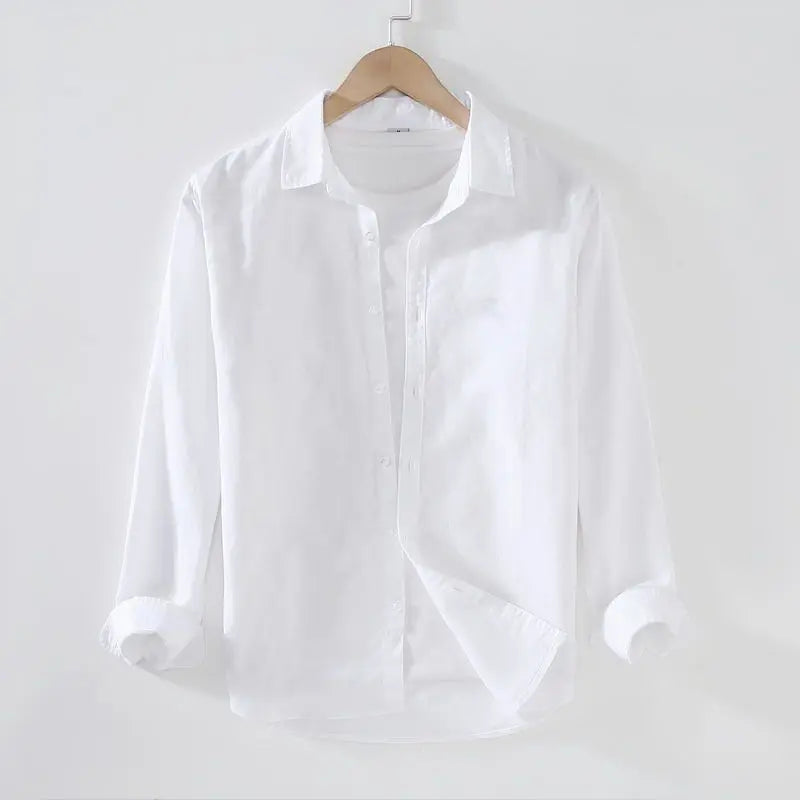 Camisa de Linho Masculina Marcanzzi MZ566 em linho premium, disponível em várias cores. Design clássico, respirável e elegante para looks refinados.