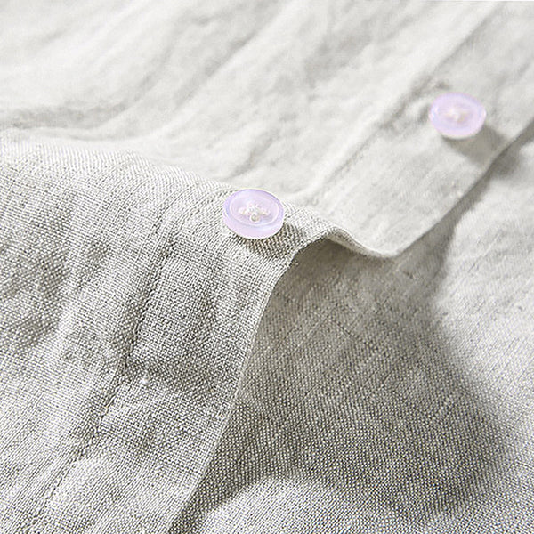 Camisa de Linho Masculina Marcanzzi Premium MZ795 confeccionada em linho nobre, respirável e sofisticada, com caimento clássico e elegante para eventos.