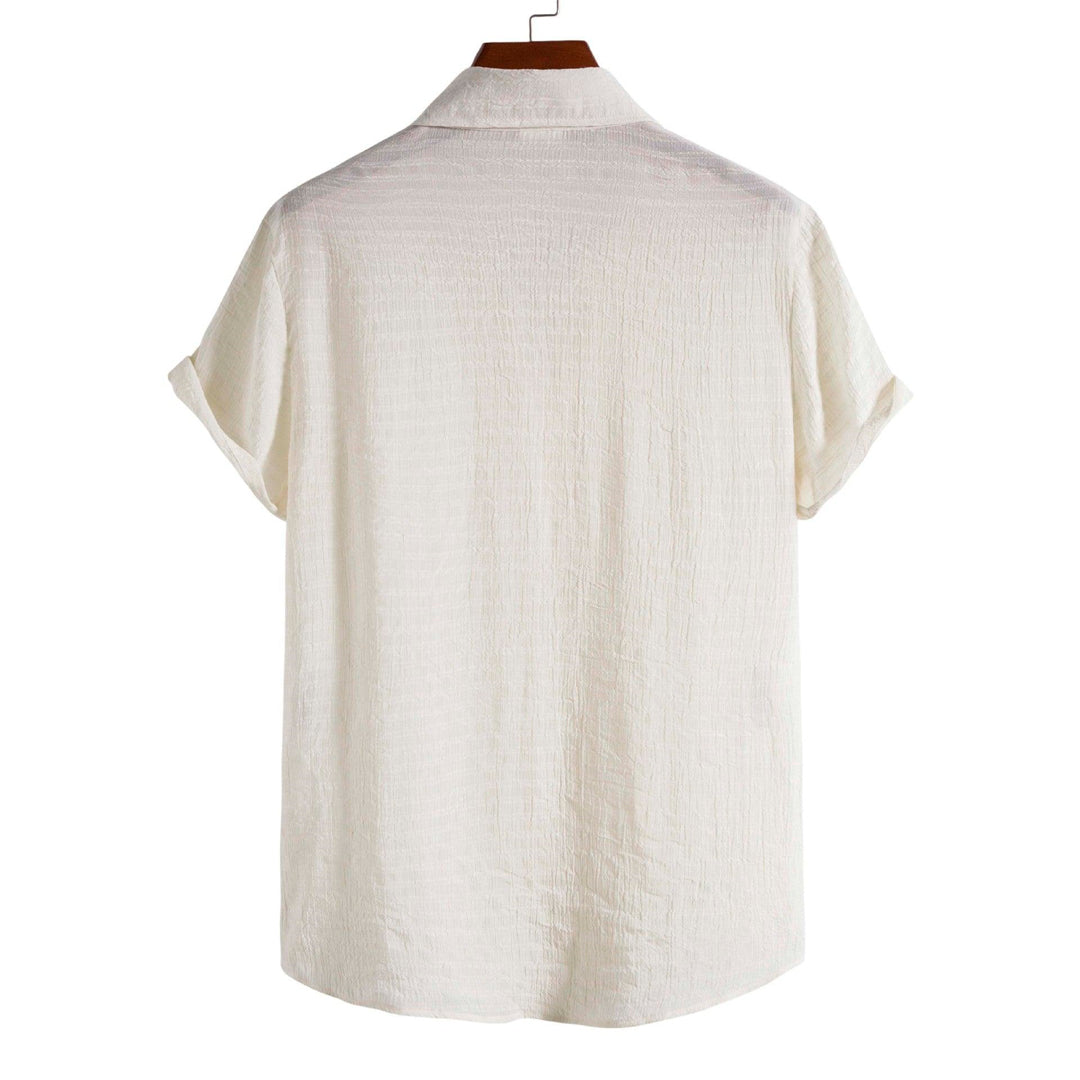 Camisa Manga Curta Marcanzzi Playa Off White MZ586 em tecido leve e respirável, design minimalista e caimento elegante para estilo casual sofisticado.