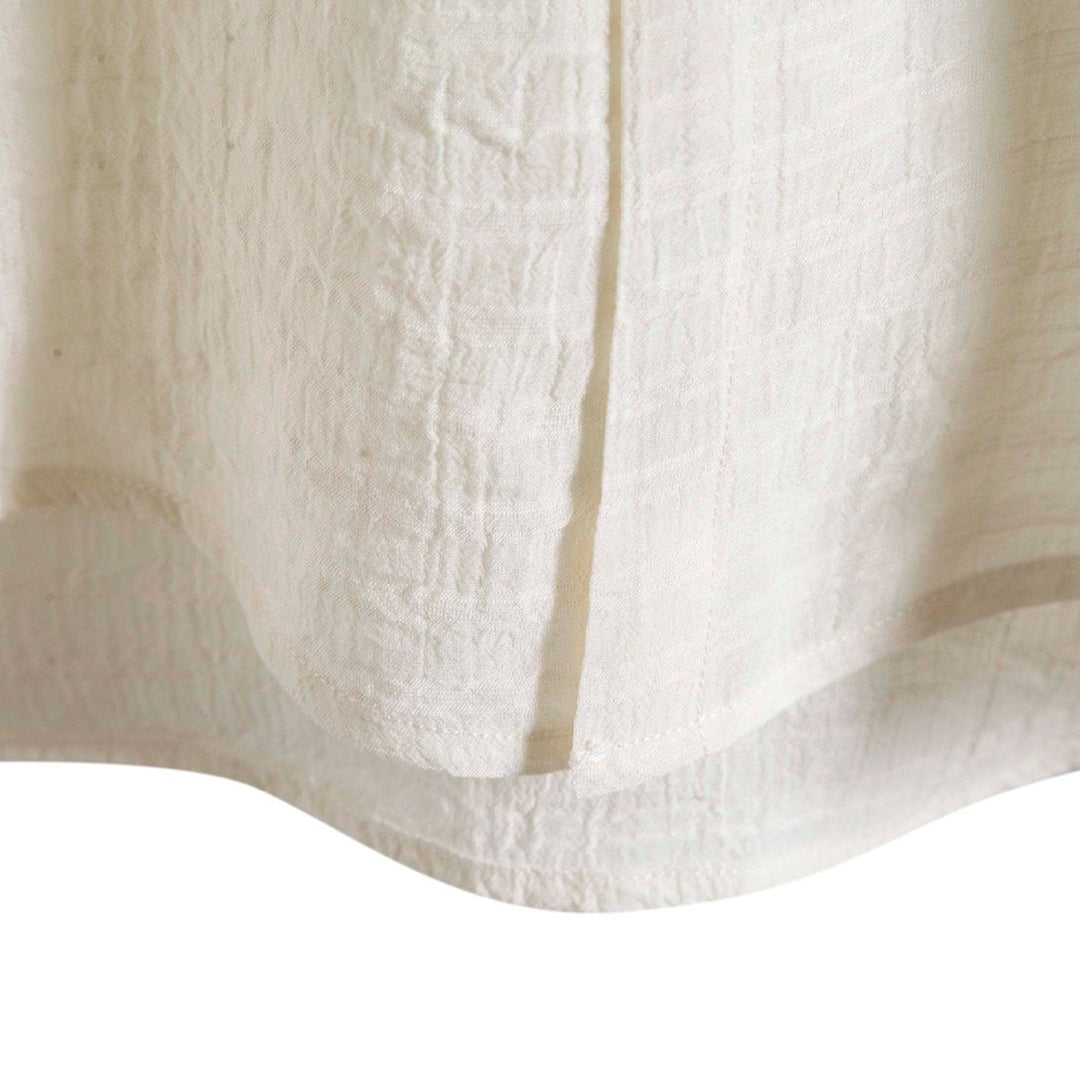 Camisa Manga Curta Marcanzzi Playa Off White MZ586 em tecido leve e respirável, design minimalista e caimento elegante para estilo casual sofisticado.