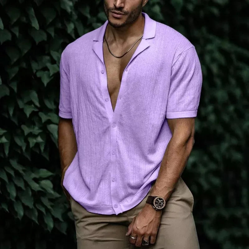 Camisa Masculina Marcanzzi MZ020 em algodão com poliéster, modelagem ajustada e gola polo clássica, ideal para ocasiões casuais ou formais.