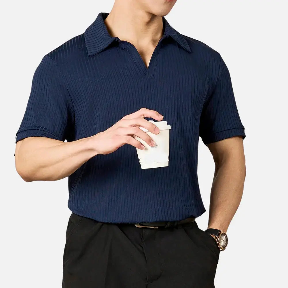 Camisa Polo Masculina Marcanzzi MZ019 em tecido premium, com colarinho clássico, botões e caimento elegante para qualquer ocasião.