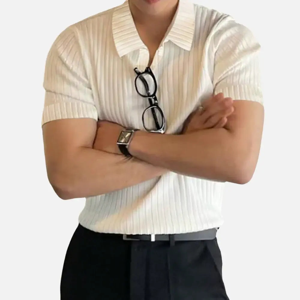 Camisa Polo Masculina Marcanzzi MZ019 em tecido premium, com colarinho clássico, botões e caimento elegante para qualquer ocasião.