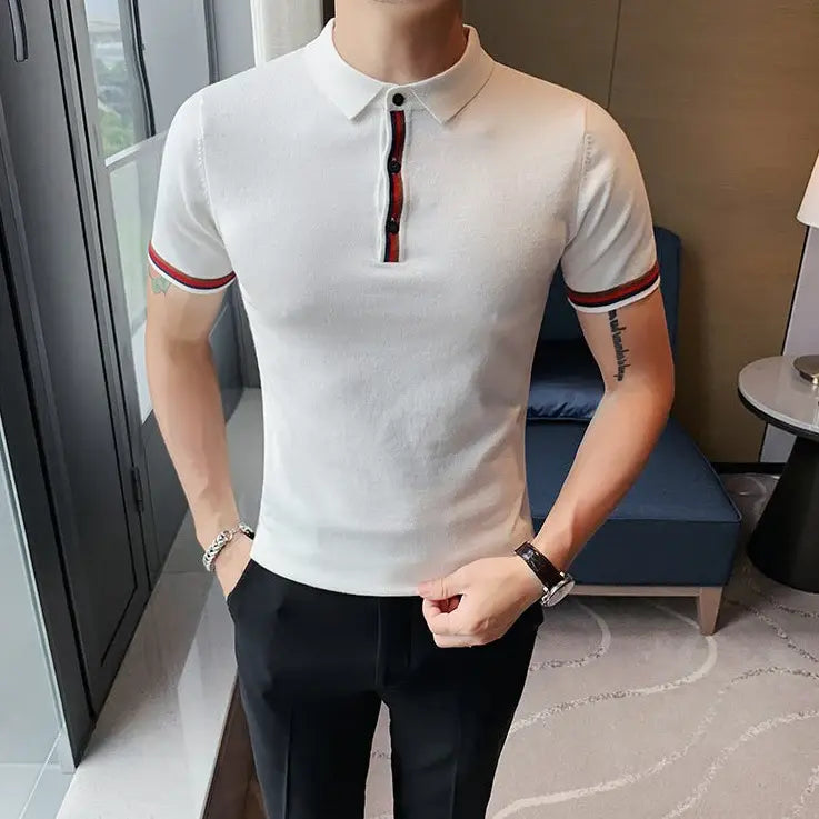 Camisa Polo Masculina Marcanzzi Puzzle MZ076 em tecido premium, com design exclusivo, costuras reforçadas e acabamento elegante.