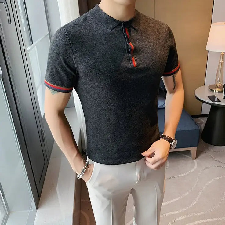 Camisa Polo Masculina Marcanzzi Puzzle MZ076 em tecido premium, com design exclusivo, costuras reforçadas e acabamento elegante.