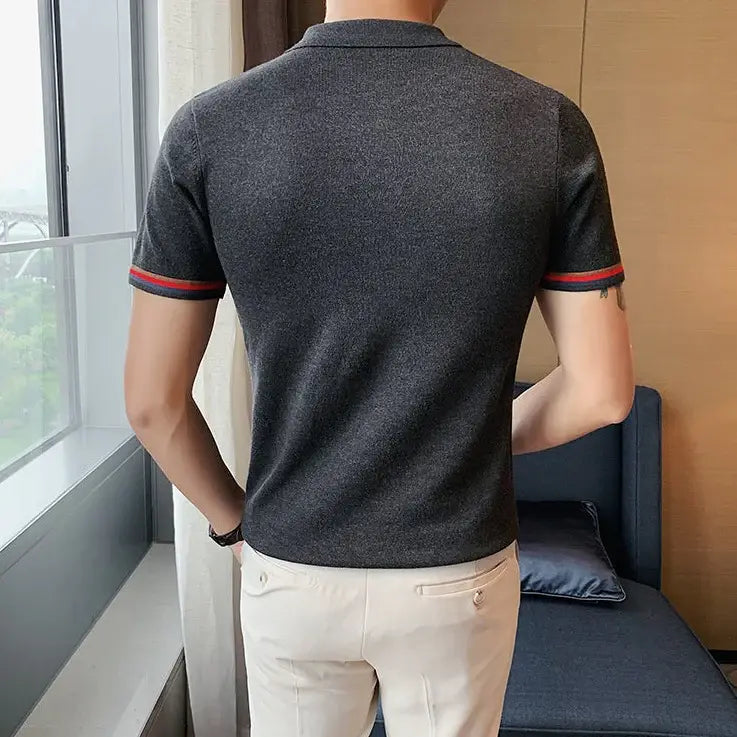 Camisa Polo Masculina Marcanzzi Puzzle MZ076 em tecido premium, com design exclusivo, costuras reforçadas e acabamento elegante.