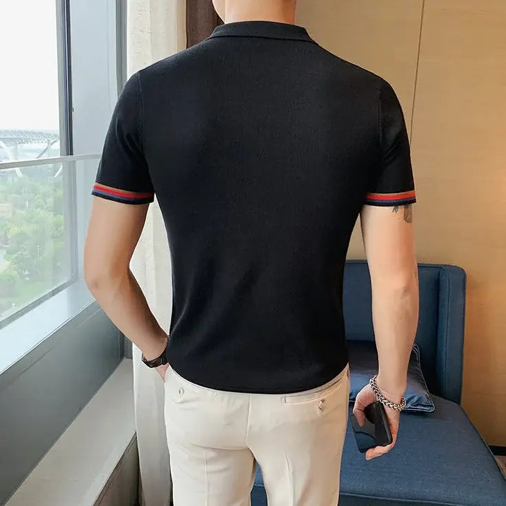 Camisa Polo Masculina Marcanzzi Puzzle MZ076 em tecido premium, com design exclusivo, costuras reforçadas e acabamento elegante.