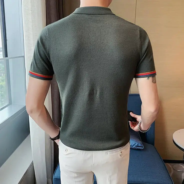 Camisa Polo Masculina Marcanzzi Puzzle MZ076 em tecido premium, com design exclusivo, costuras reforçadas e acabamento elegante.