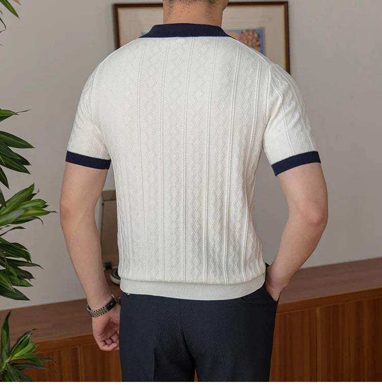 Camisa Polo Masculina Tricot Madrid Marcanzzi MZ016: elegância, conforto e versatilidade. Design impecável e materiais de alta qualidade para o homem moderno.