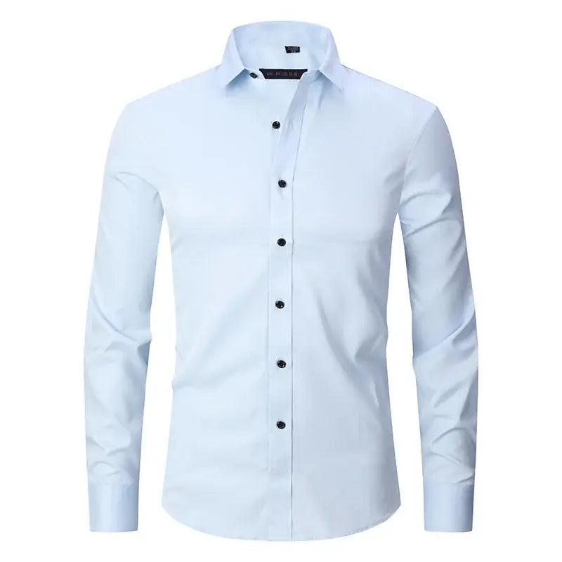 Camisa Social de Algodão Masculina Marcanzzi MZ083 feita em tecido respirável com caimento elegante, conforto superior e estilo versátil para todas as ocasiões.
