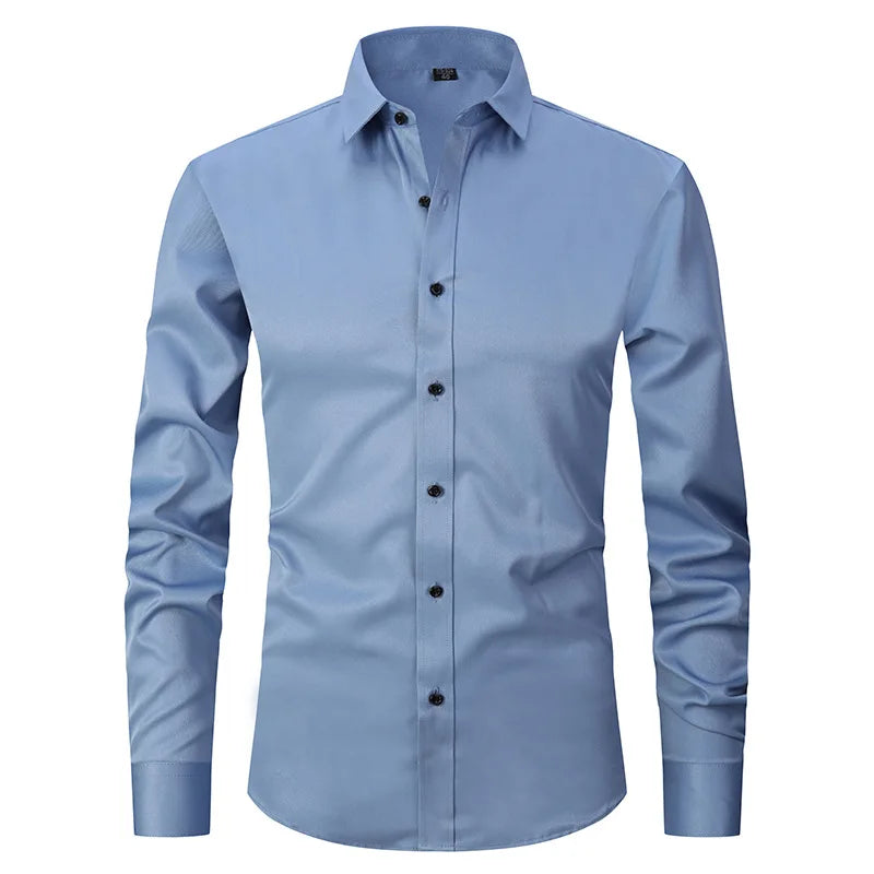 Camisa Social de Algodão Masculina Marcanzzi MZ083 feita em tecido respirável com caimento elegante, conforto superior e estilo versátil para todas as ocasiões.