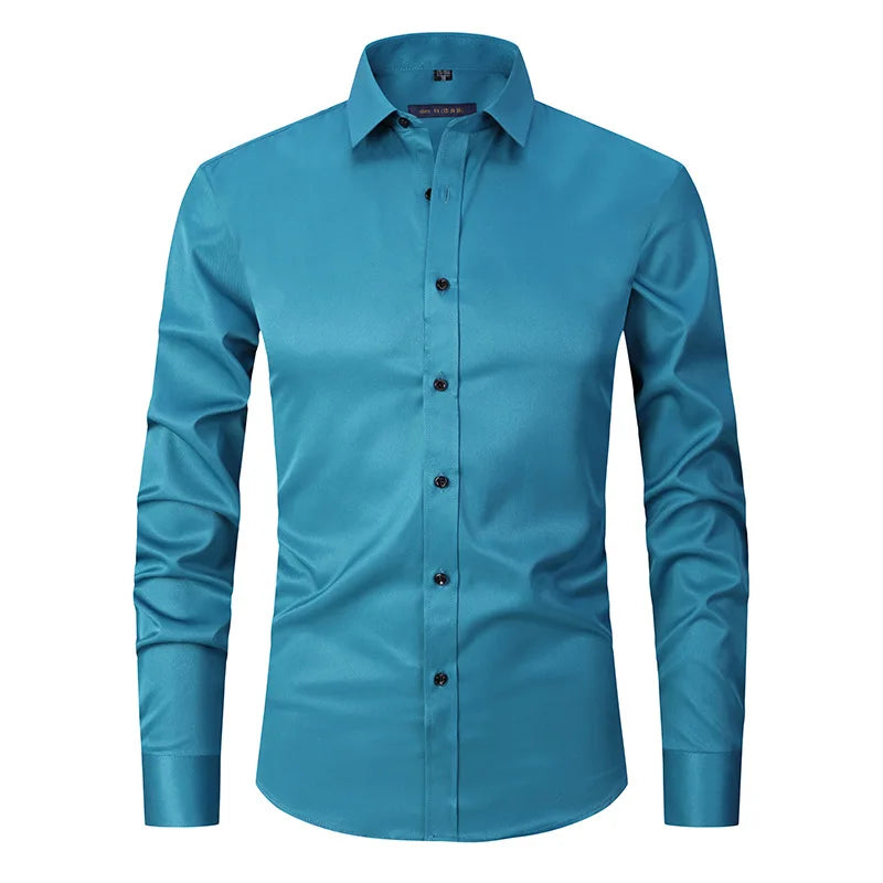 Camisa Social de Algodão Masculina Marcanzzi MZ083 feita em tecido respirável com caimento elegante, conforto superior e estilo versátil para todas as ocasiões.