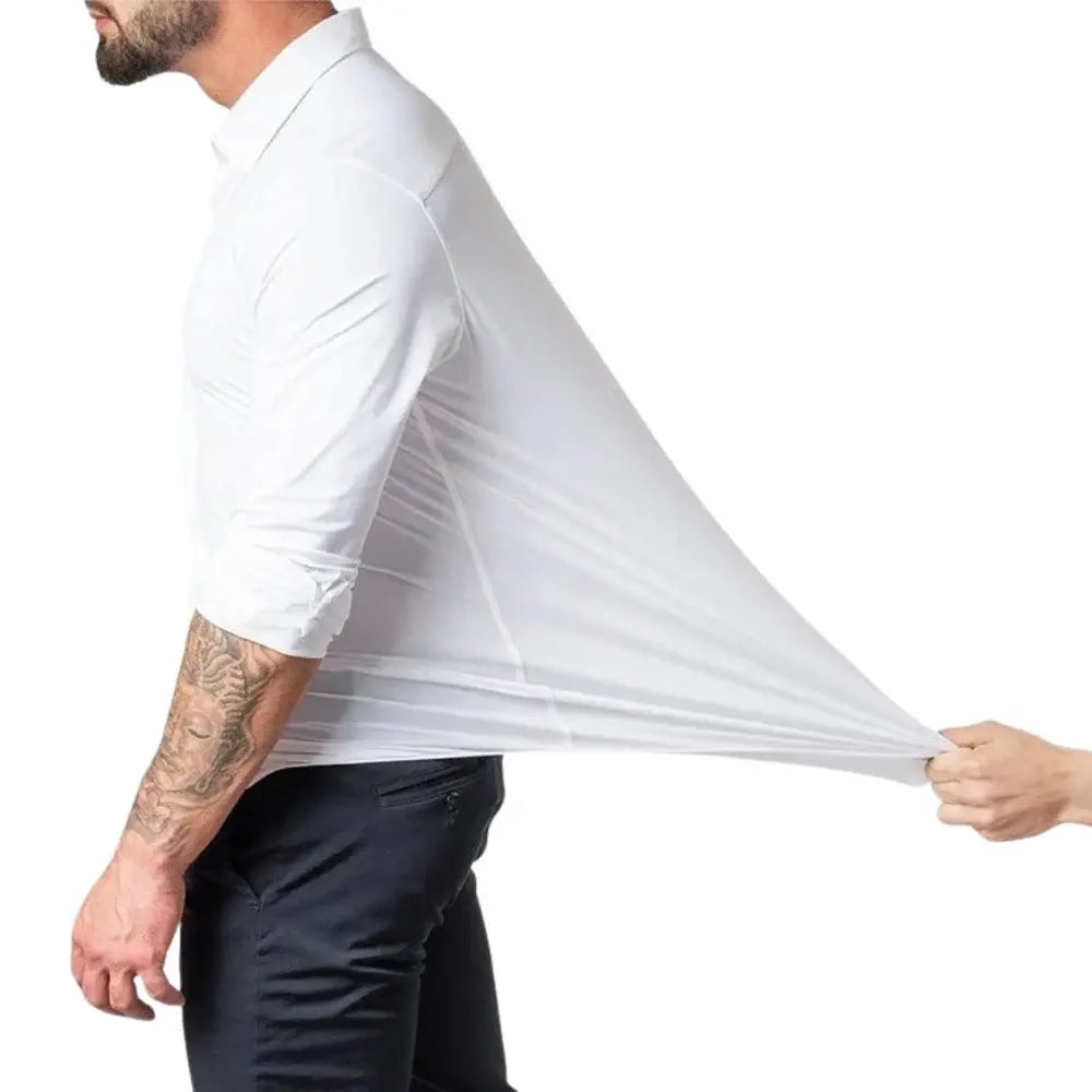 Camisa Social Masculina Marcanzzi MZ011: sofisticação, conforto, anti-odor, ideal para trabalho e eventos. Versátil, mantém forma impecável o dia todo.