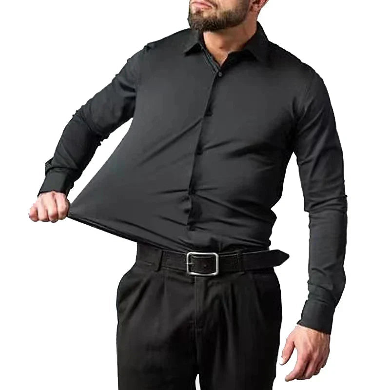 Camisa Social Masculina Marcanzzi MZ011: sofisticação, conforto, anti-odor, ideal para trabalho e eventos. Versátil, mantém forma impecável o dia todo.