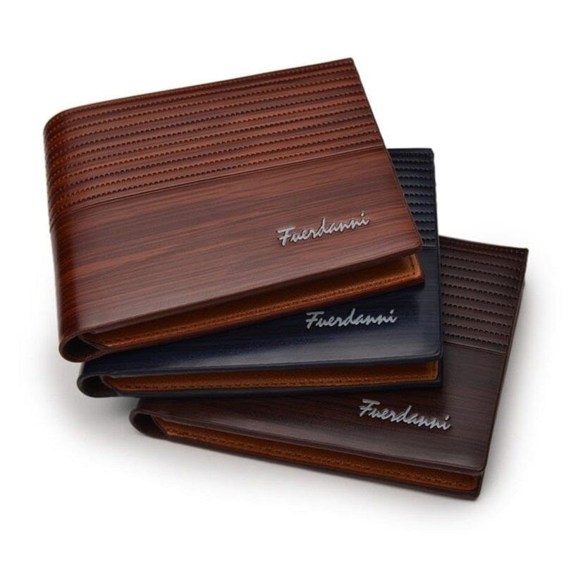 Carteira Masculina Denner Marcanzzi MZ485 em couro PU, design minimalista, compacta, elegante e resistente. Ideal para documentos, CNH e cartões.