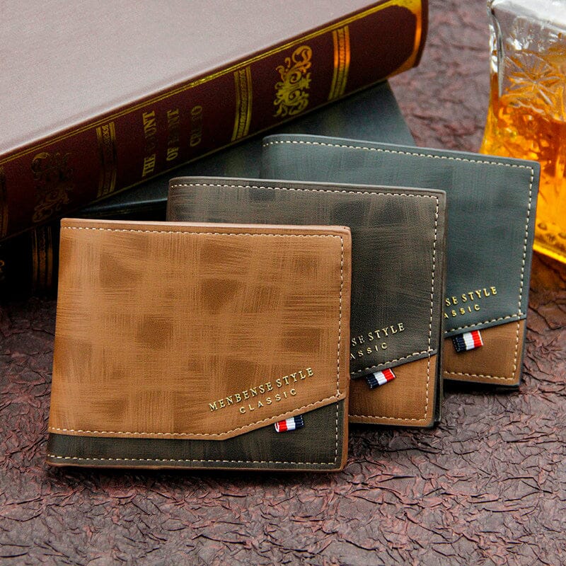 Carteira Masculina de Couro Malcom Marcanzzi MZ483 em couro PU com design elegante e funcional para praticidade e estilo no dia a dia.