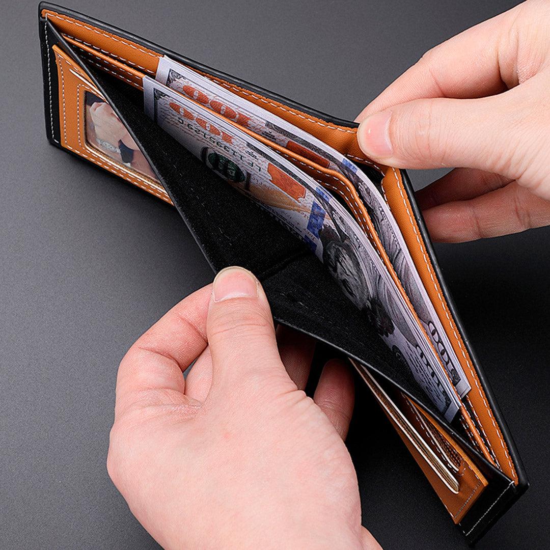 Carteira Masculina Marcanzzi New Carbon MZ492 em couro legítimo com design funcional e proteção RFID para cartões e documentos.