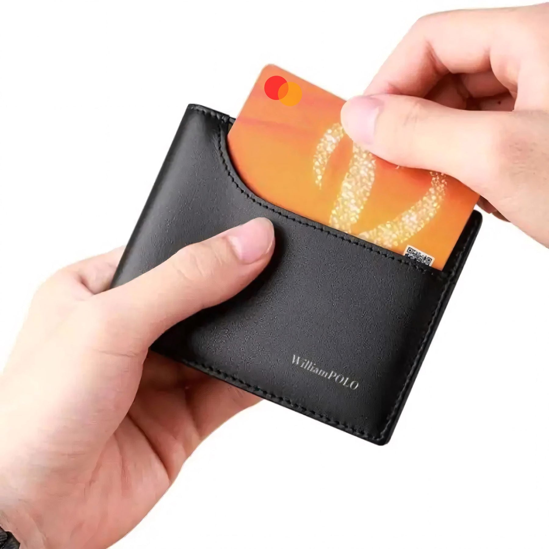 Carteira Masculina Romenzi William Polo RZ489 com couro legítimo, RFID, design elegante e compartimentos para cartões, CNH e documentos pessoais.