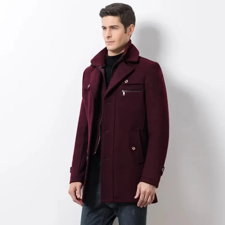 Casaco Masculino Grife Marcanzzi MZ132 em algodão e lã premium, corte inspirado no clássico britânico, resistente e leve para elegância em qualquer ocasião.