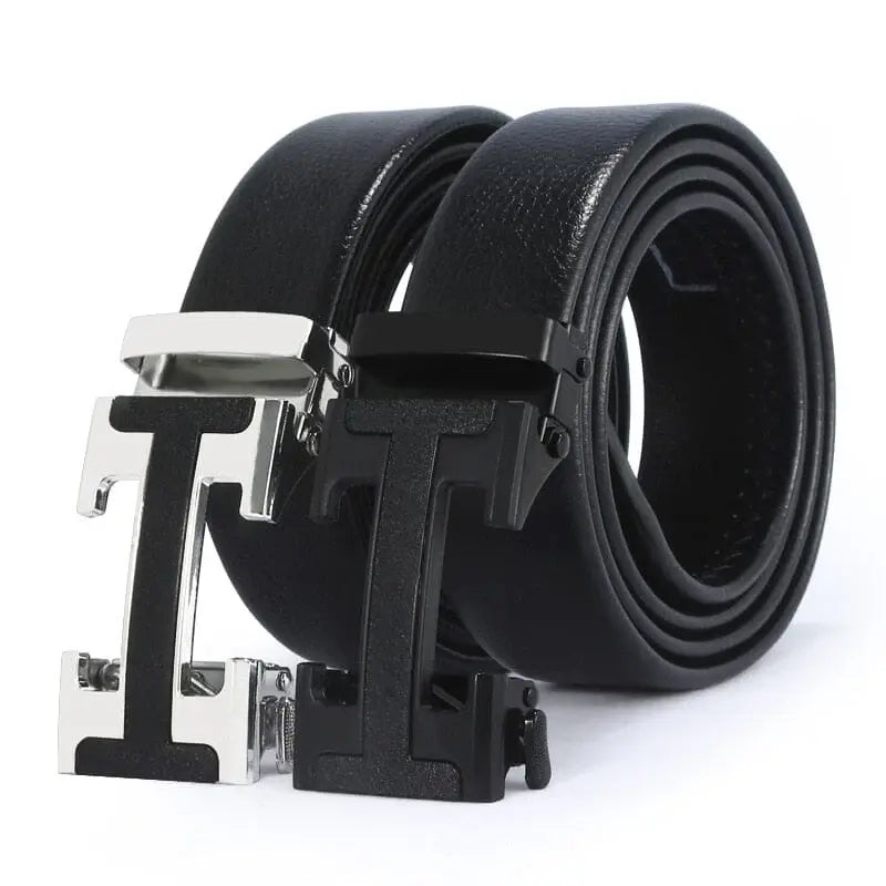 Cinto Masculino de Couro com Fivela Automática Marcanzzi MZ342 em couro PU com ajuste preciso e design sofisticado para estilo e funcionalidade diários.