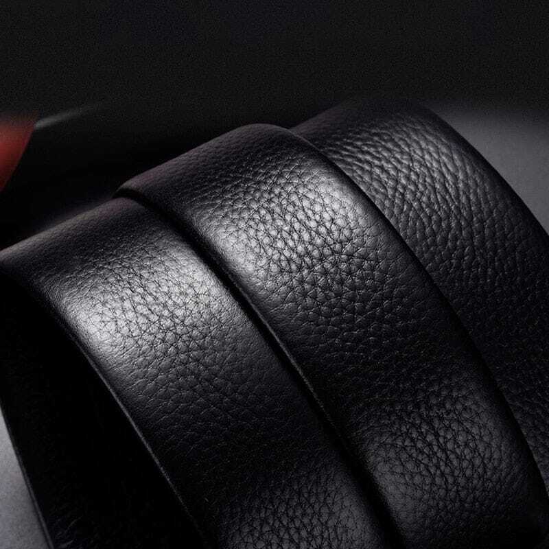 Cinto Masculino de Couro com Fivela Automática Marcanzzi MZ342 em couro PU com ajuste preciso e design sofisticado para estilo e funcionalidade diários.