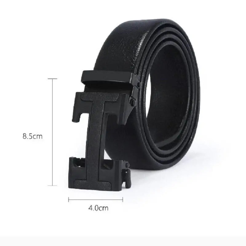Cinto Masculino de Couro com Fivela Automática Marcanzzi MZ342 em couro PU com ajuste preciso e design sofisticado para estilo e funcionalidade diários.