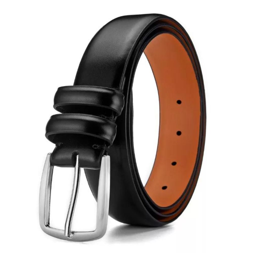 Cinto Masculino de Couro Marcanzzi Classy MZ460 em couro legítimo com design clássico e acabamento refinado para elegância e versatilidade.