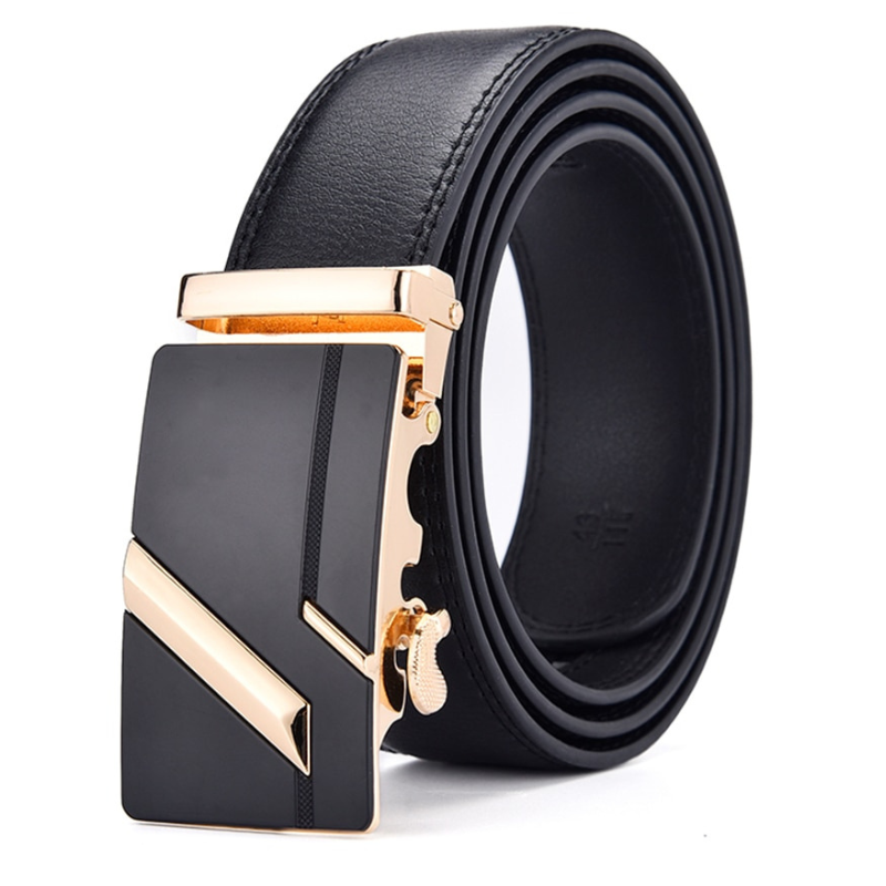 Cinto Masculino Couro Romenzi Altivo RZ466 com fivela esculpida e couro legítimo, ideal para compor visuais elegantes com estilo e durabilidade.