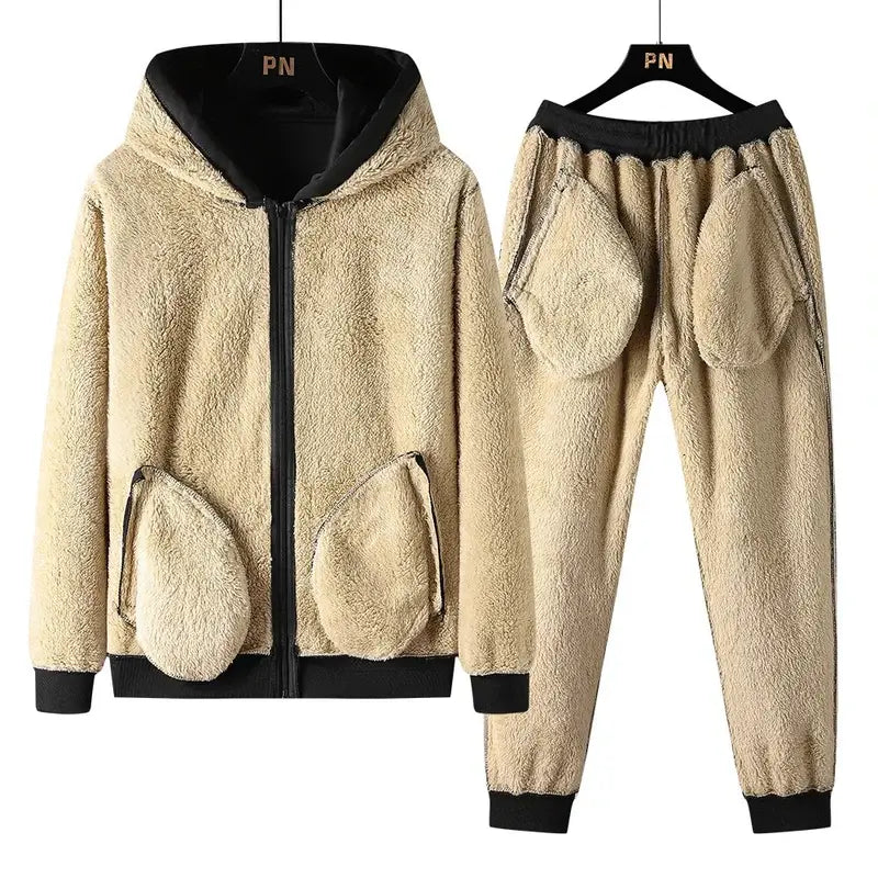 Conjunto Moletom de Lã Masculino Marcanzzi MZ100 feito em lã premium, com interior aconchegante, costuras reforçadas e design moderno para o inverno.