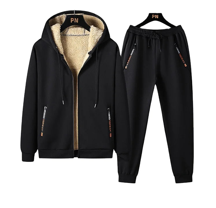 Conjunto Moletom de Lã Masculino Marcanzzi MZ100 feito em lã premium, com interior aconchegante, costuras reforçadas e design moderno para o inverno.