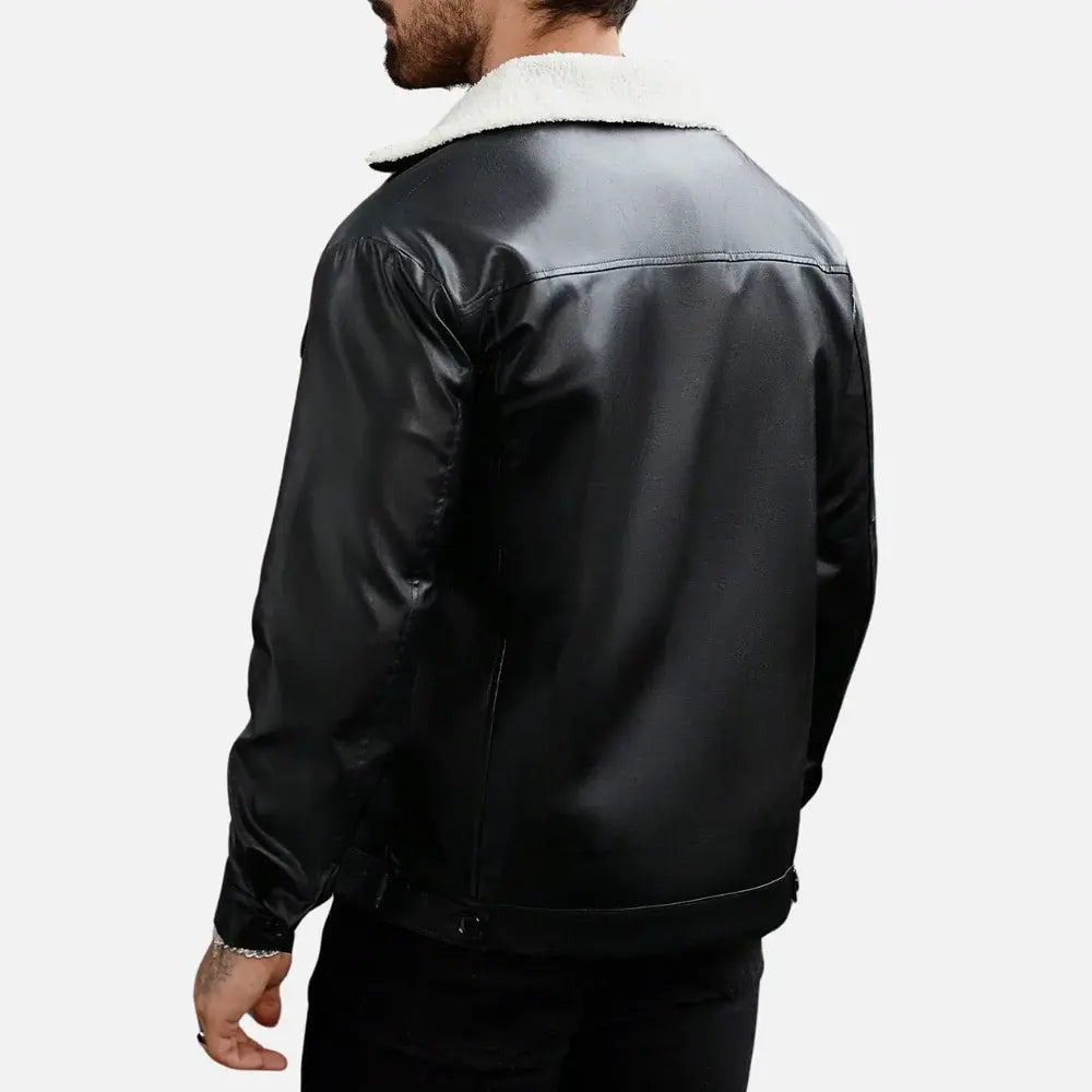 Jaqueta de Couro Masculina Marcanzzi MZ027: design moderno, gola de pelo sintético, resistência e conforto. Ideal para estilo em dias frios.