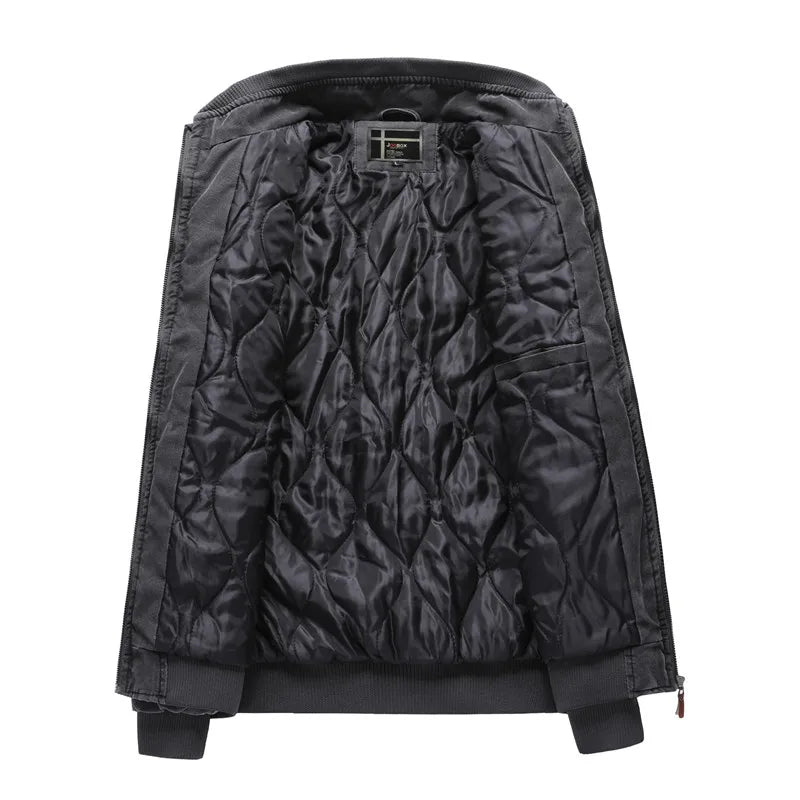 Jaqueta Masculina Acolchoada Marcanzzi MZ035: moderna, confortável, impermeável, respirável, com fechamento em zíper. Ideal para trabalho e lazer.