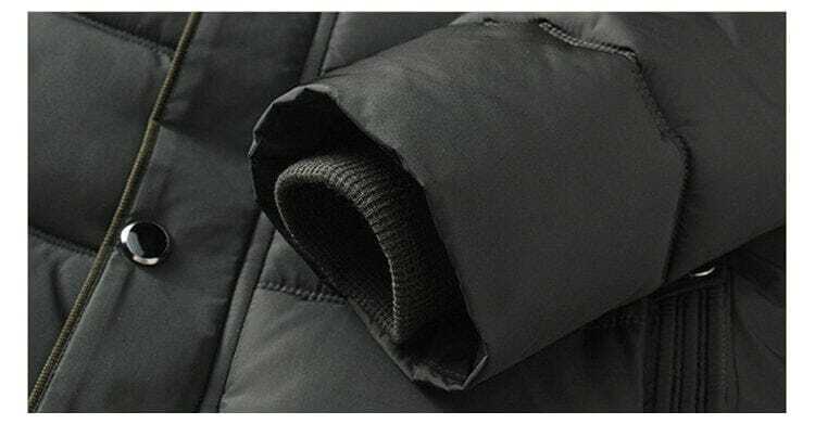 Jaqueta Masculina Inverno Warmcover Marcanzzi MZ025: tecido acolchoado, capuz removível, proteção térmica até -15°C, design moderno e ergonômico.