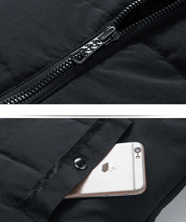 Jaqueta Puffer Masculina Grife Marcanzzi MZ148 em nylon e poliéster à prova d’água, silhueta ajustada, enchimento sintético e design moderno para o inverno.