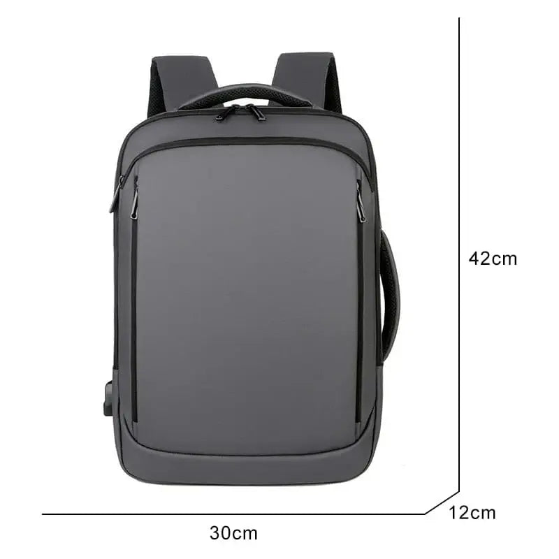 Mochila Executiva Marcanzzi MZ066 com porta USB, tecido impermeável e espaço para notebook 15” – ideal para trabalho, viagens e uso diário