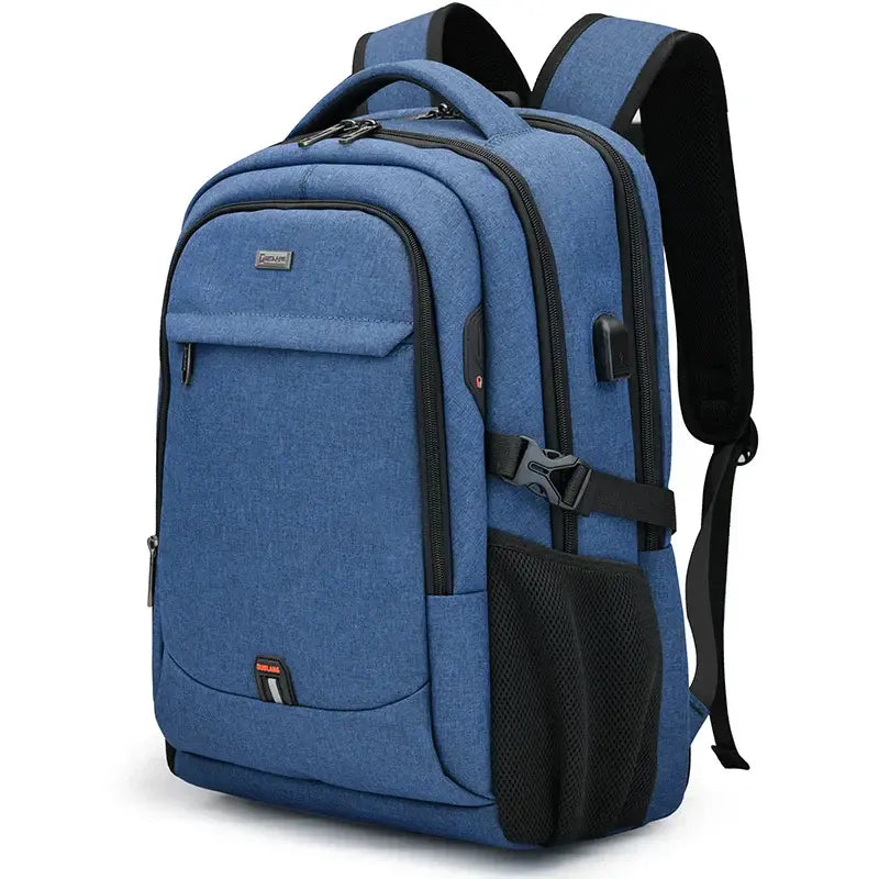 Mochila Executiva Marcanzzi MZ348 em Oxford impermeável com porta USB, alças ergonômicas e compartimentos para notebook 17”, tablet e acessórios